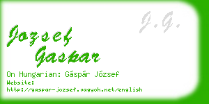 jozsef gaspar business card
