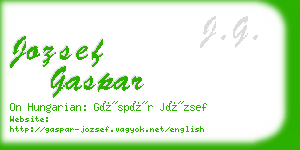 jozsef gaspar business card